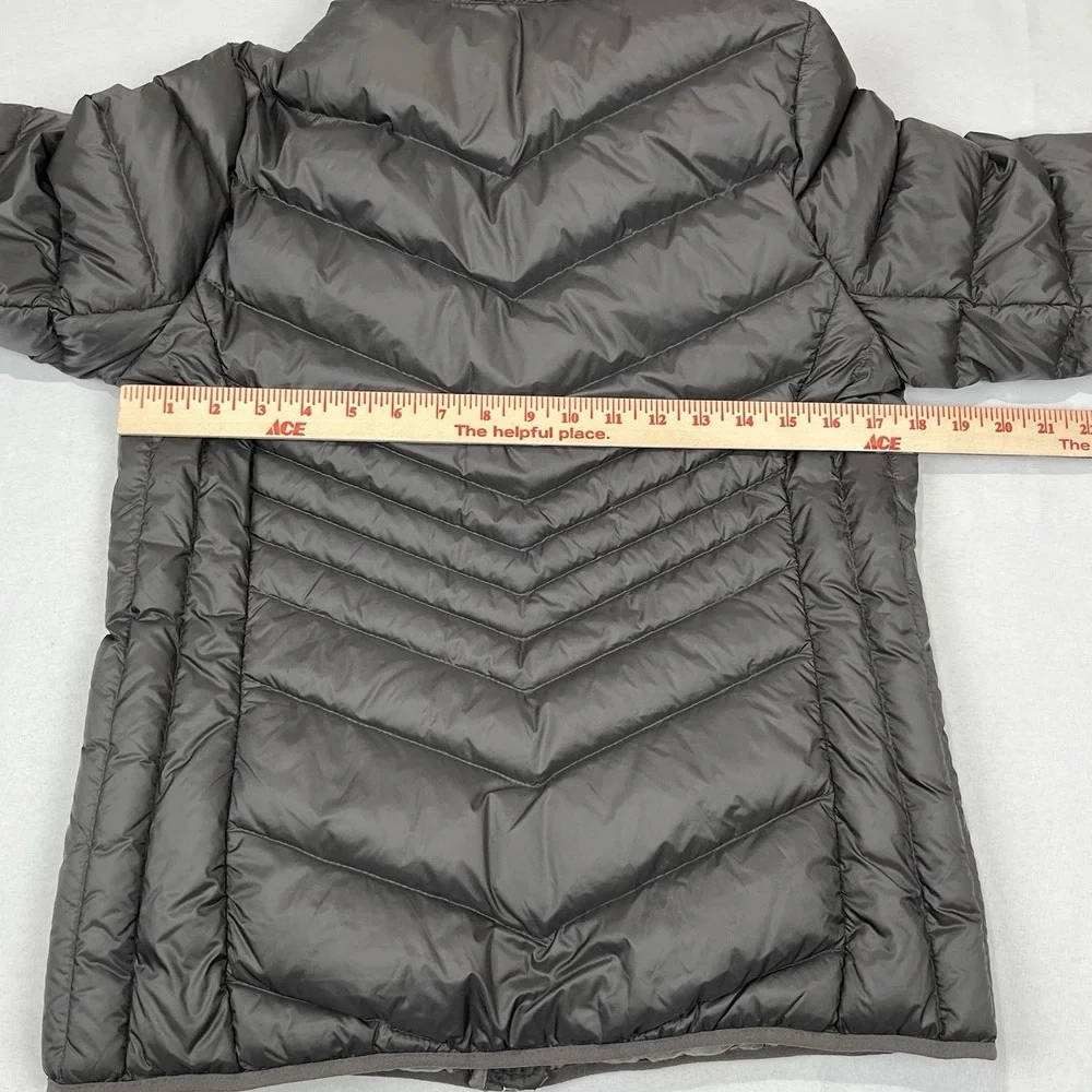 Abercrombie & Fitch Feather/Down Insulated Gray Jacket Women Medium Packable‎